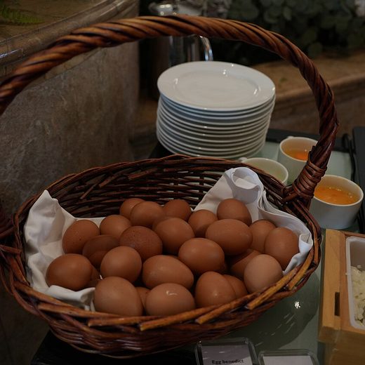 Brown free range eggs in a basket